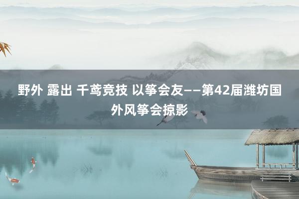 野外 露出 千鸢竞技 以筝会友——第42届潍坊国外风筝会掠影