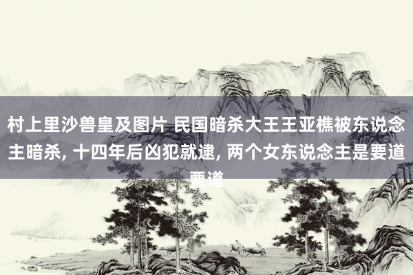 村上里沙兽皇及图片 民国暗杀大王王亚樵被东说念主暗杀, 十四年后凶犯就逮, 两个女东说念主是要道